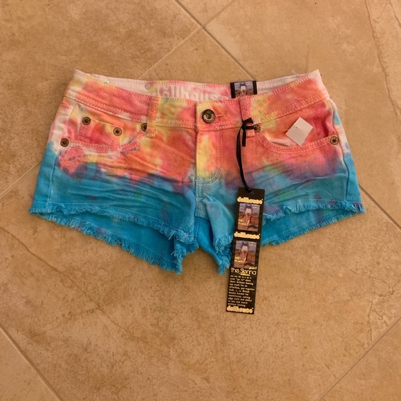 Nwt Tie Dye Womens Juniors Shorts 